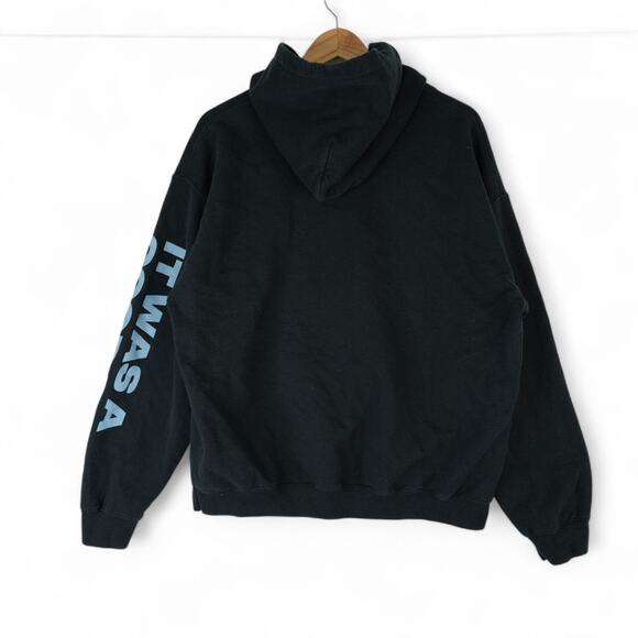 Ice Cube Hoodie Mens L Black It Was A Good Day Graphic Gildan Heavy Blend Y2K - Picture 2 of 9